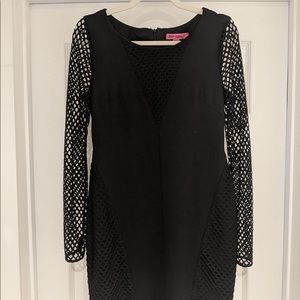 EUC! Betsy Johnson Mesh Bodycon Dress, Size 6